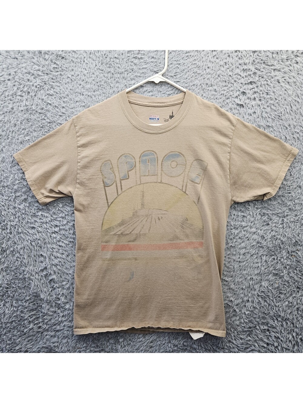 Vintage Disney Parks y2k Space Mountain T Shirt Medium Faded Retro